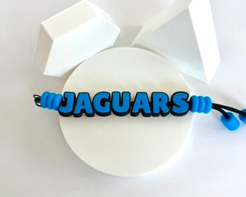 Custom chunky paracord bag tag with personalized 3D printed letters