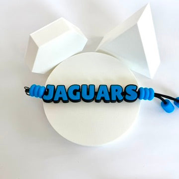 Custom chunky paracord bag tag with personalized 3D printed letters