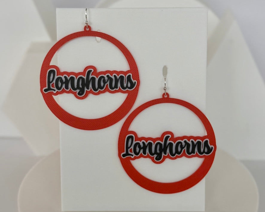 lanier longhorns hoop earrings