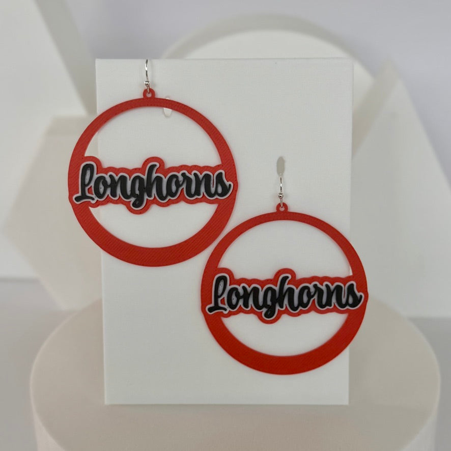 lanier longhorns hoop earrings