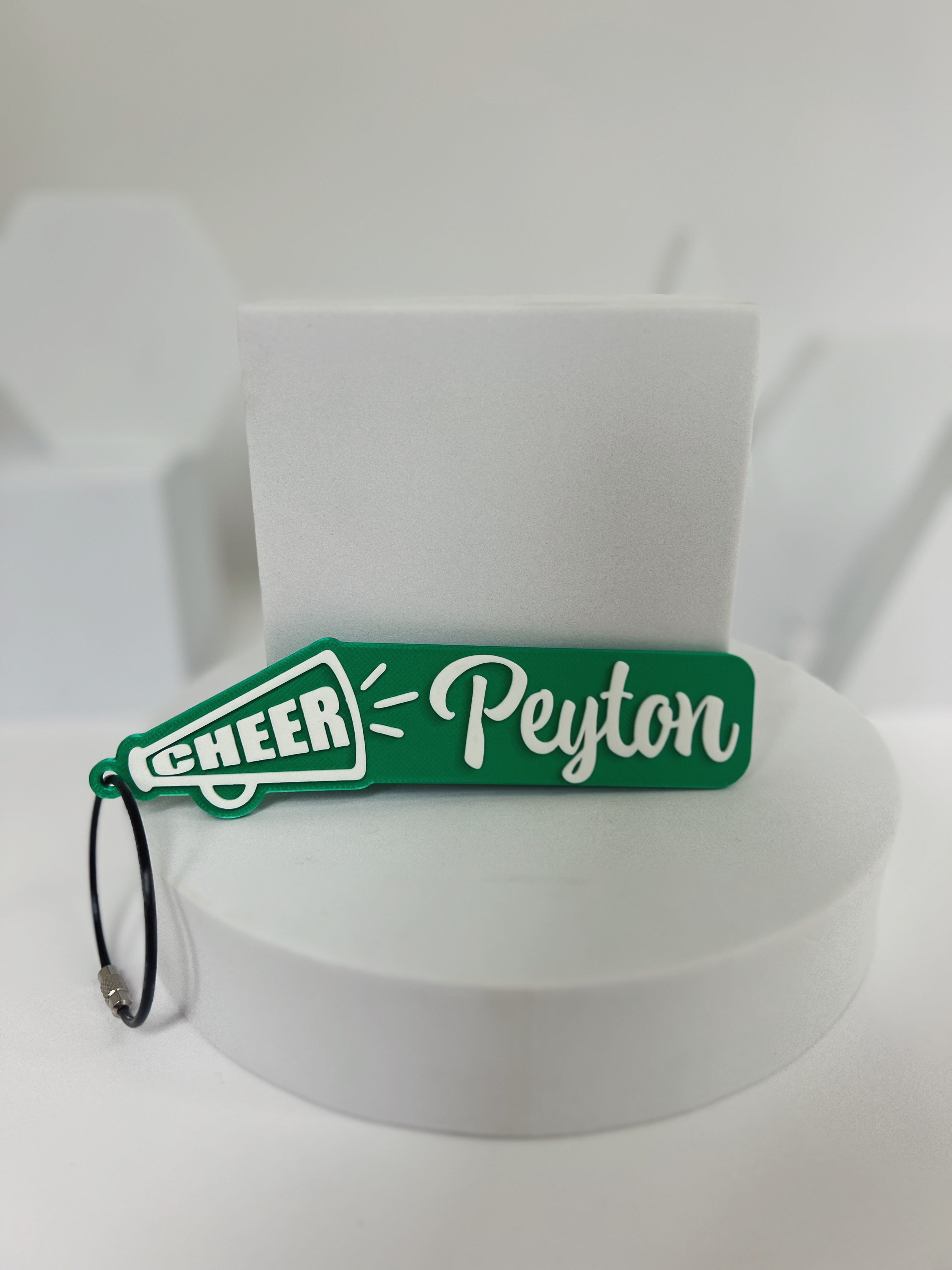 Custom Buford Cheer Name Bag Tag