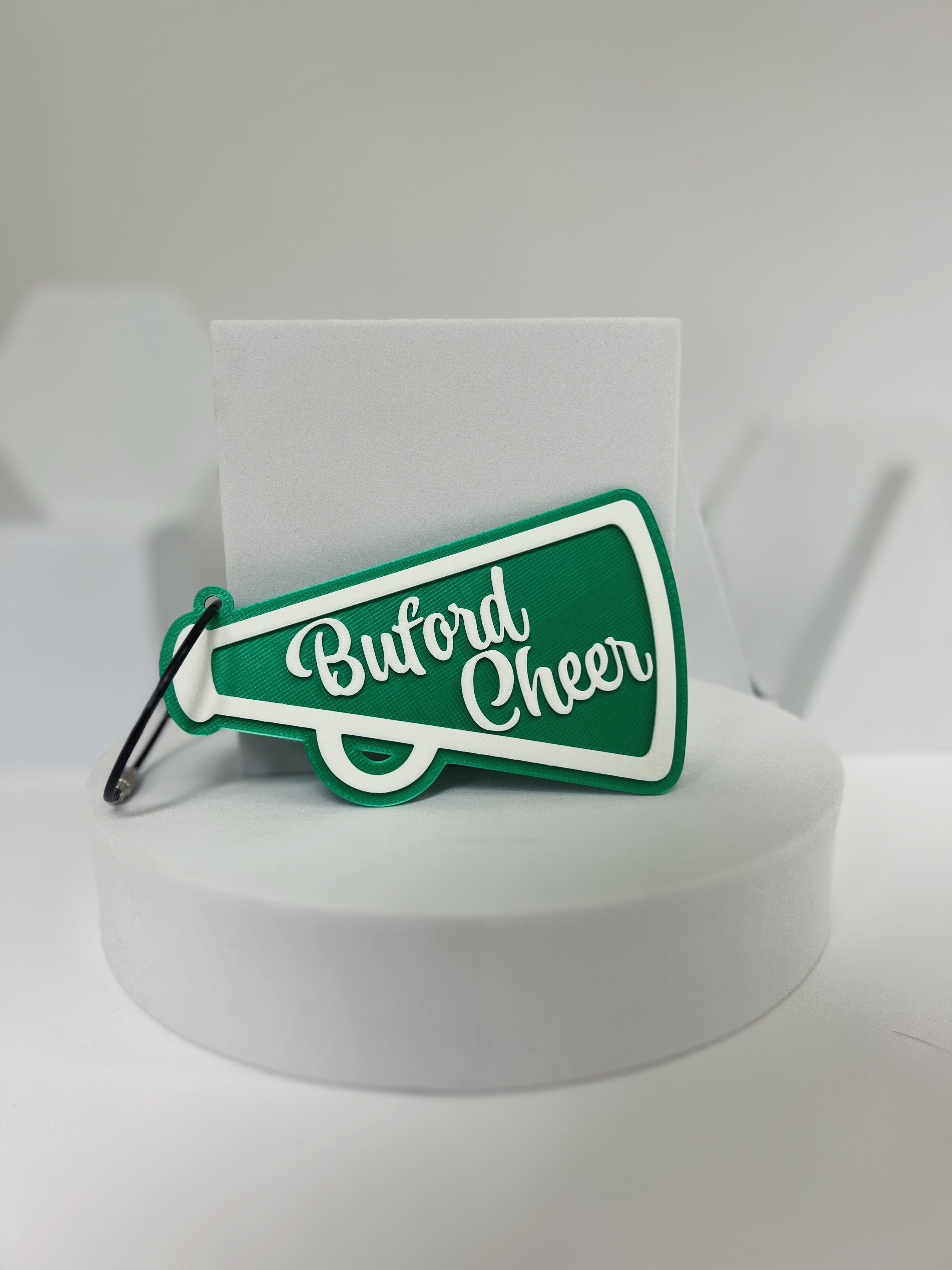 Buford Cheer Megaphone Bag Tag