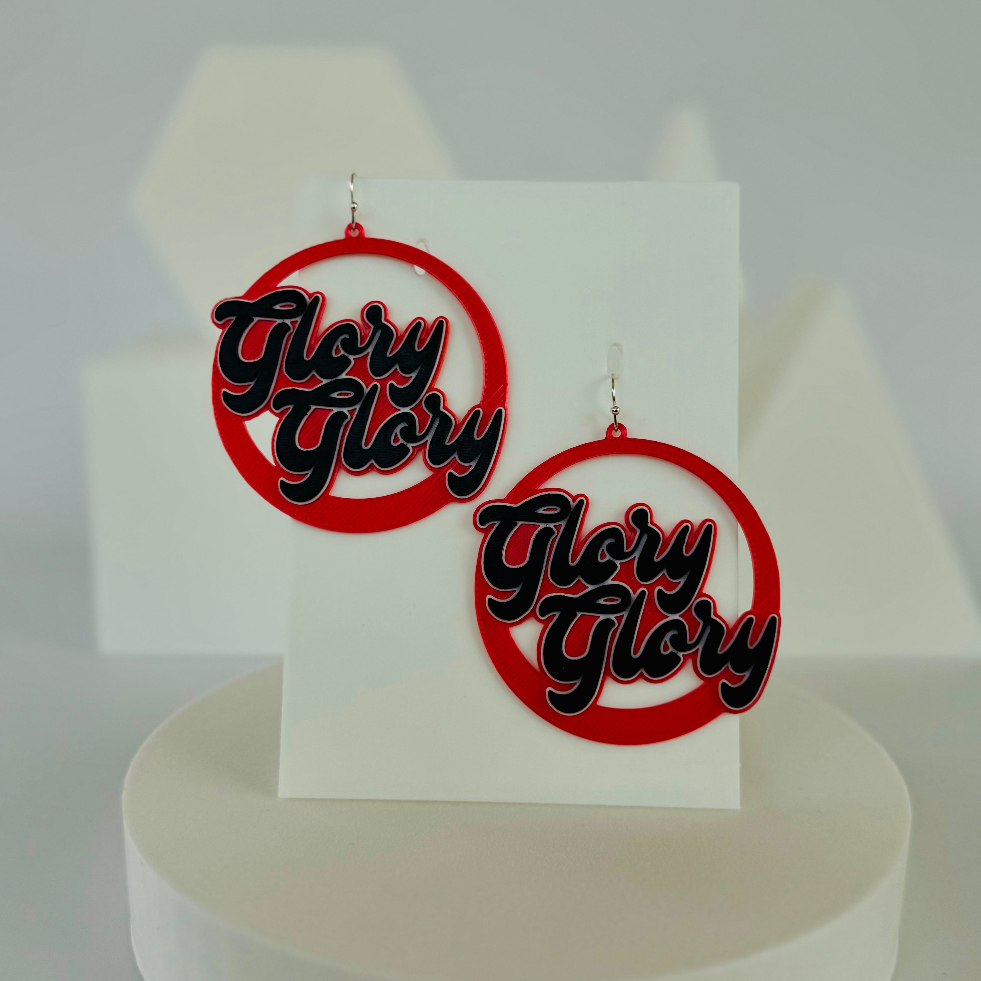 UGA Glory Glory Hoop Earrings