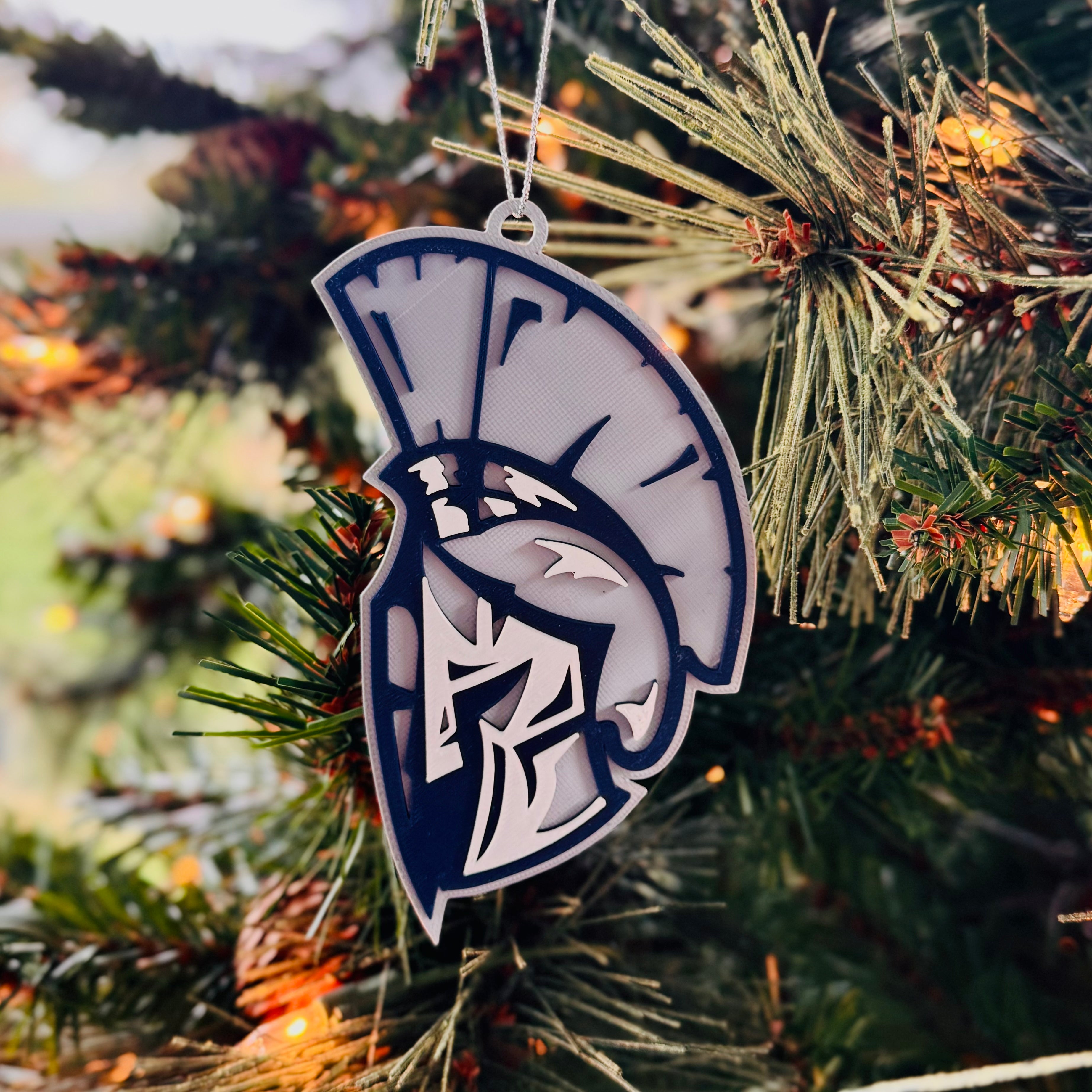 West Hall Spartan Head Christmas Ornament