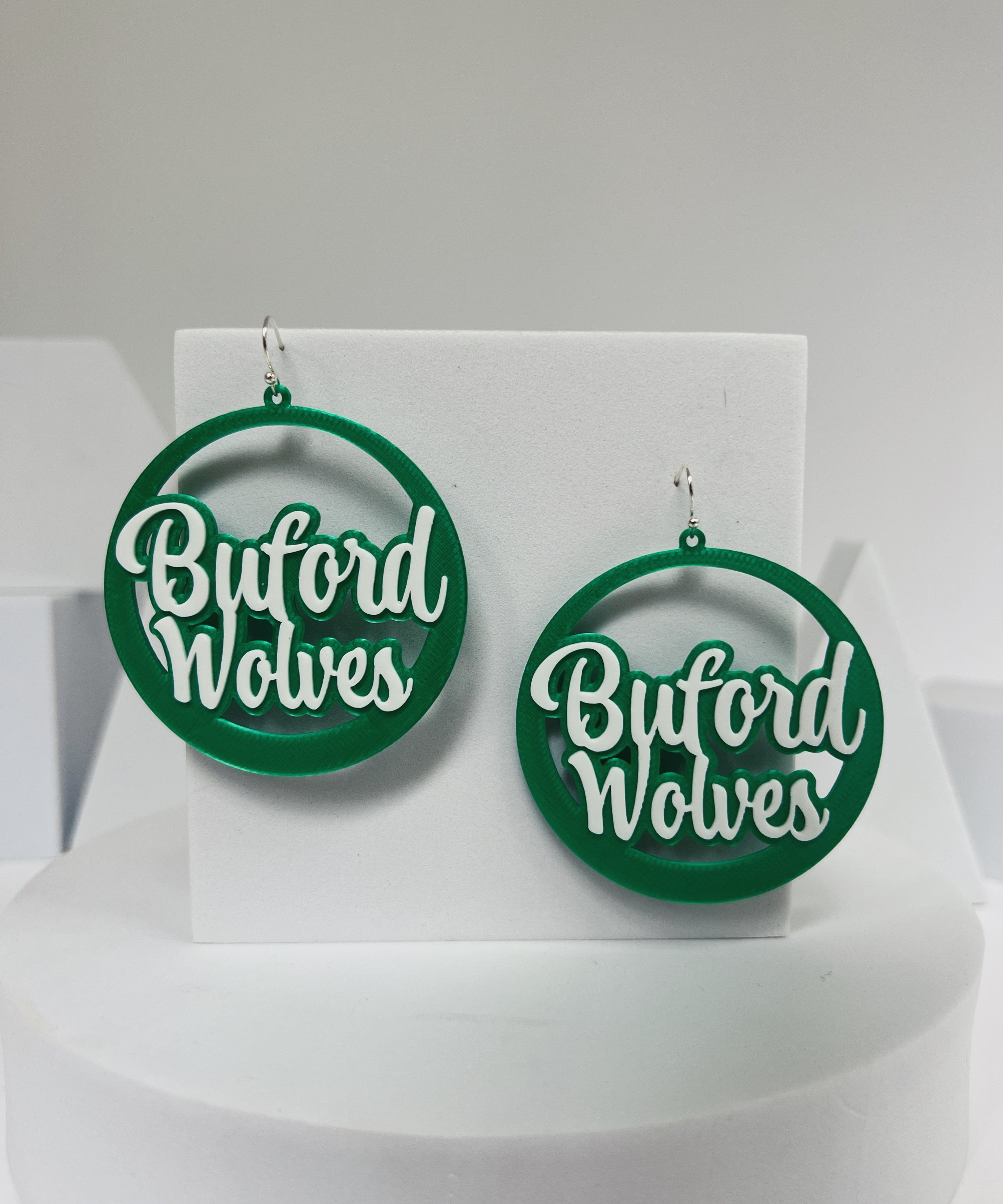 Buford Wolves Hoop Earrings