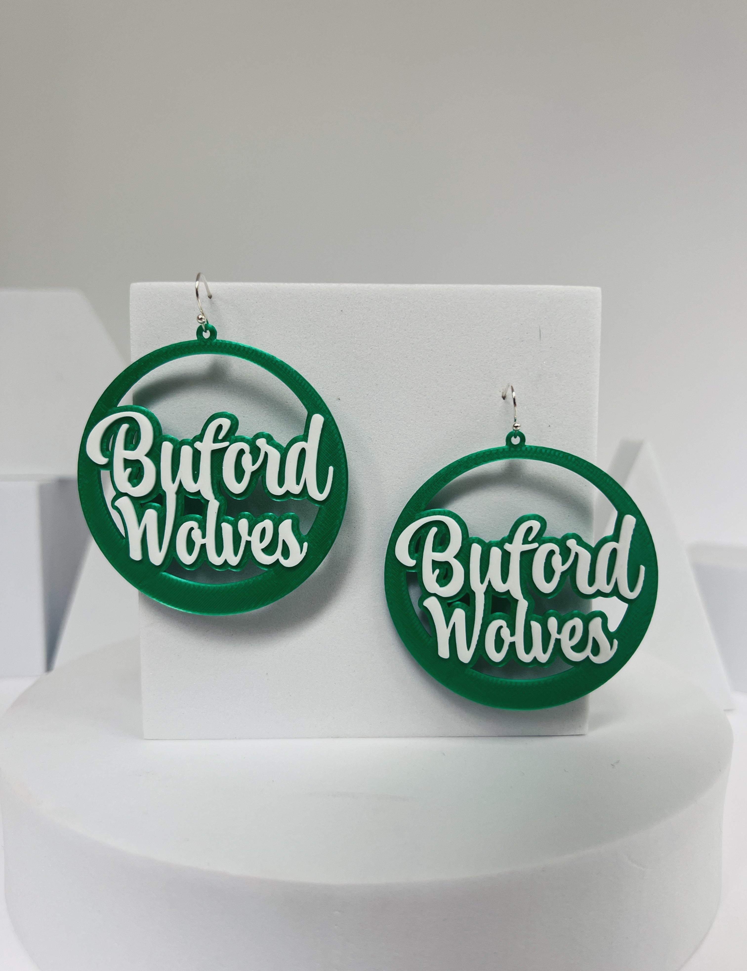 Buford Wolves Hoop Earrings