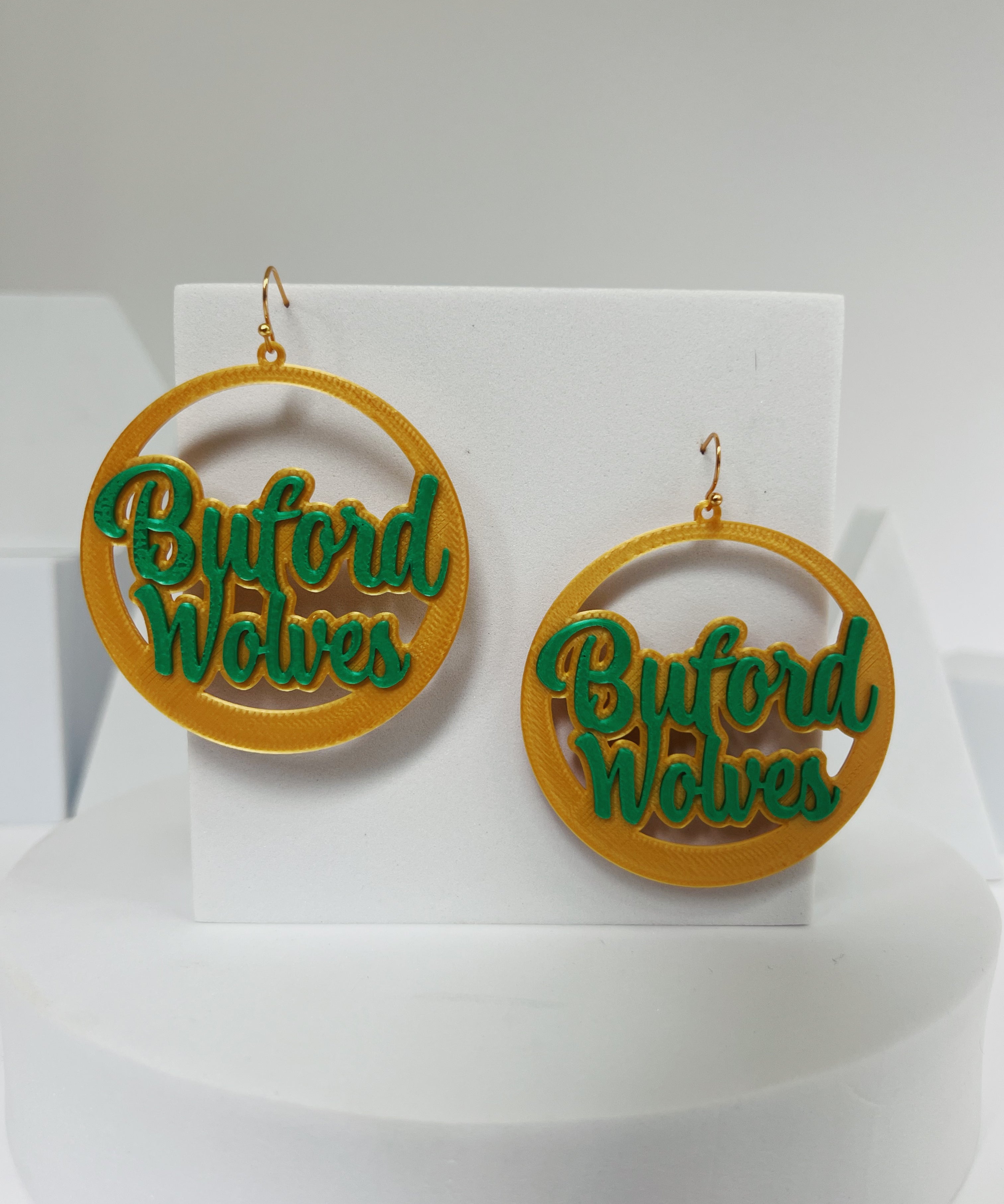 Buford Wolves Hoop Earrings