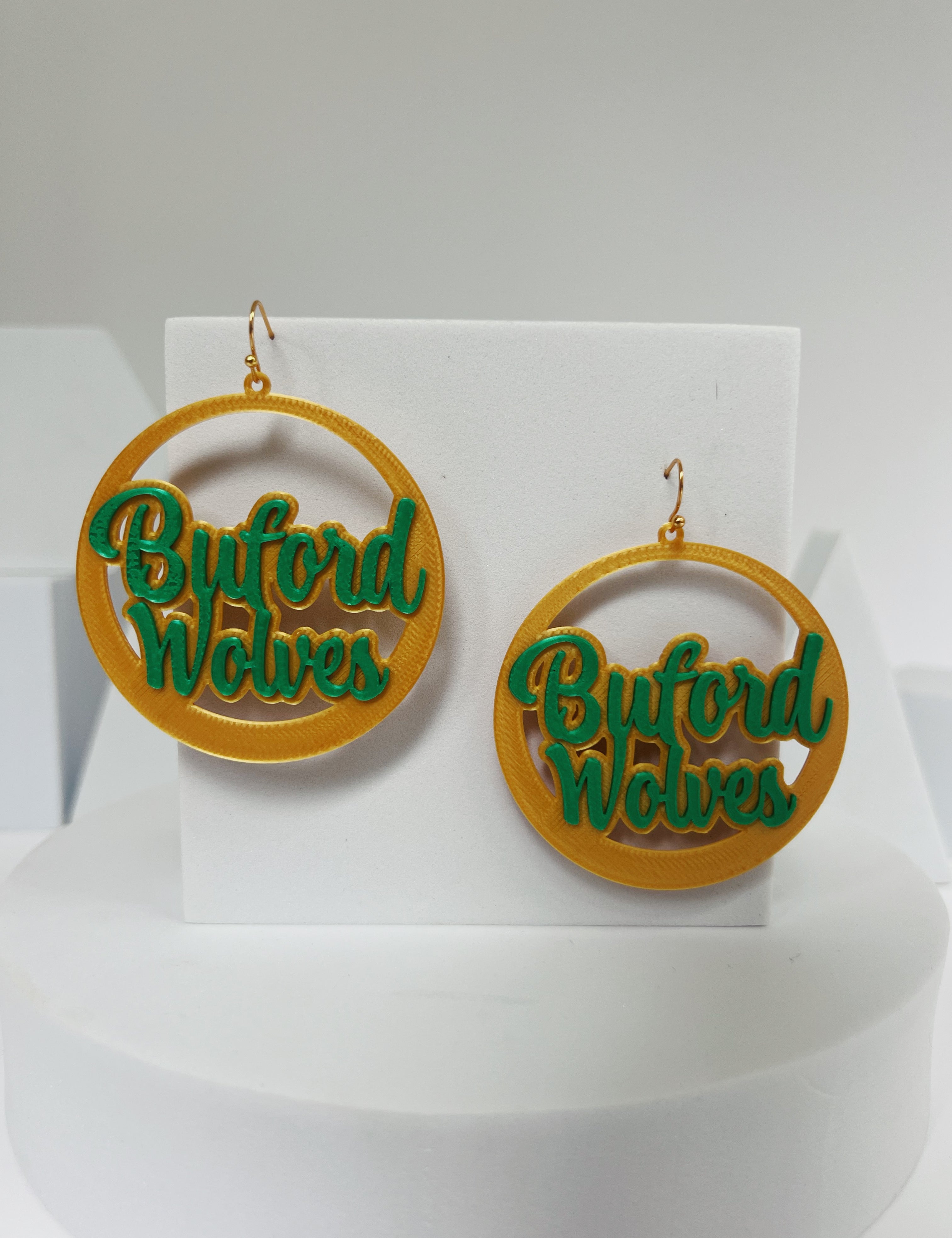 Buford Wolves Hoop Earrings