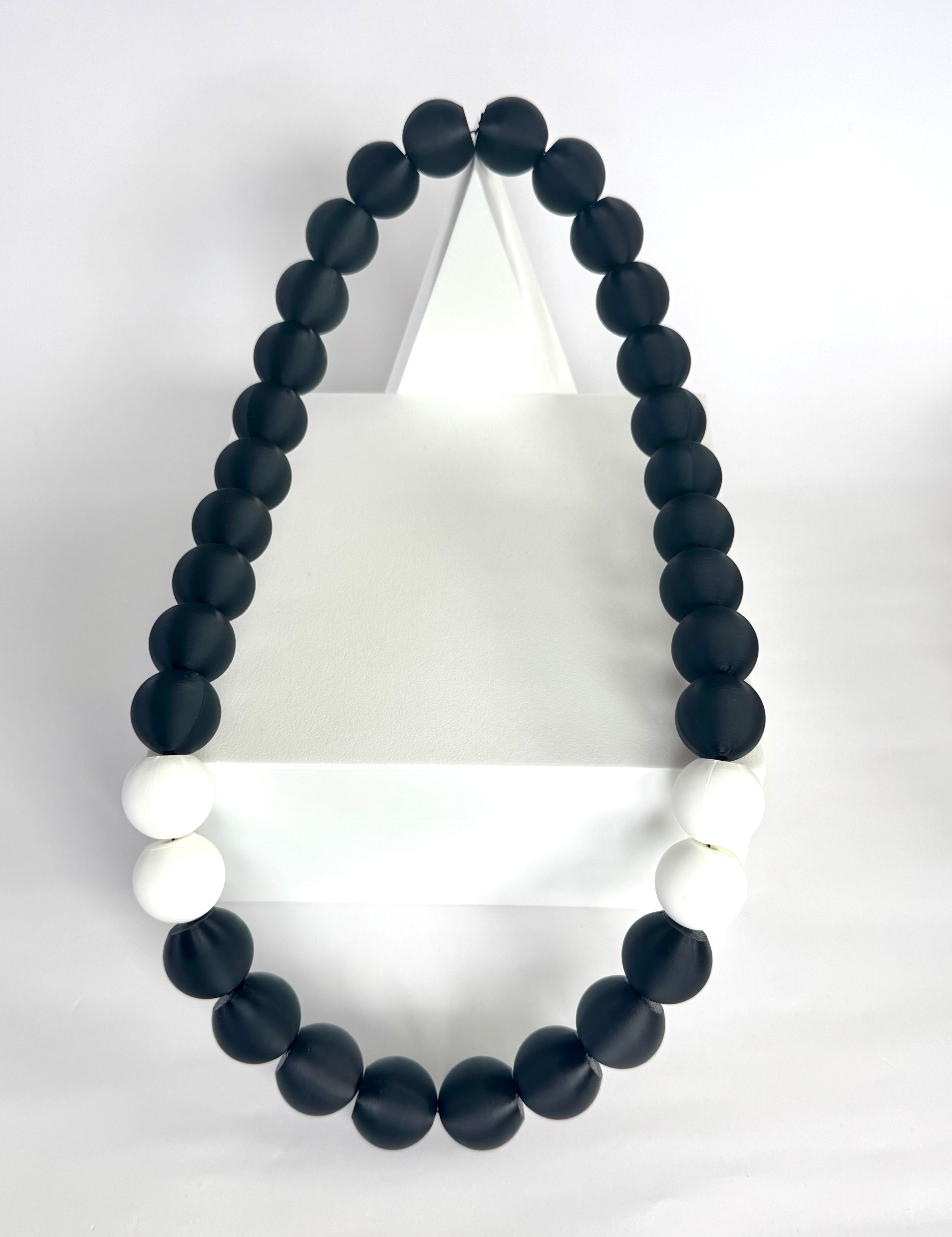 Black + White Stripes Bubble Chain