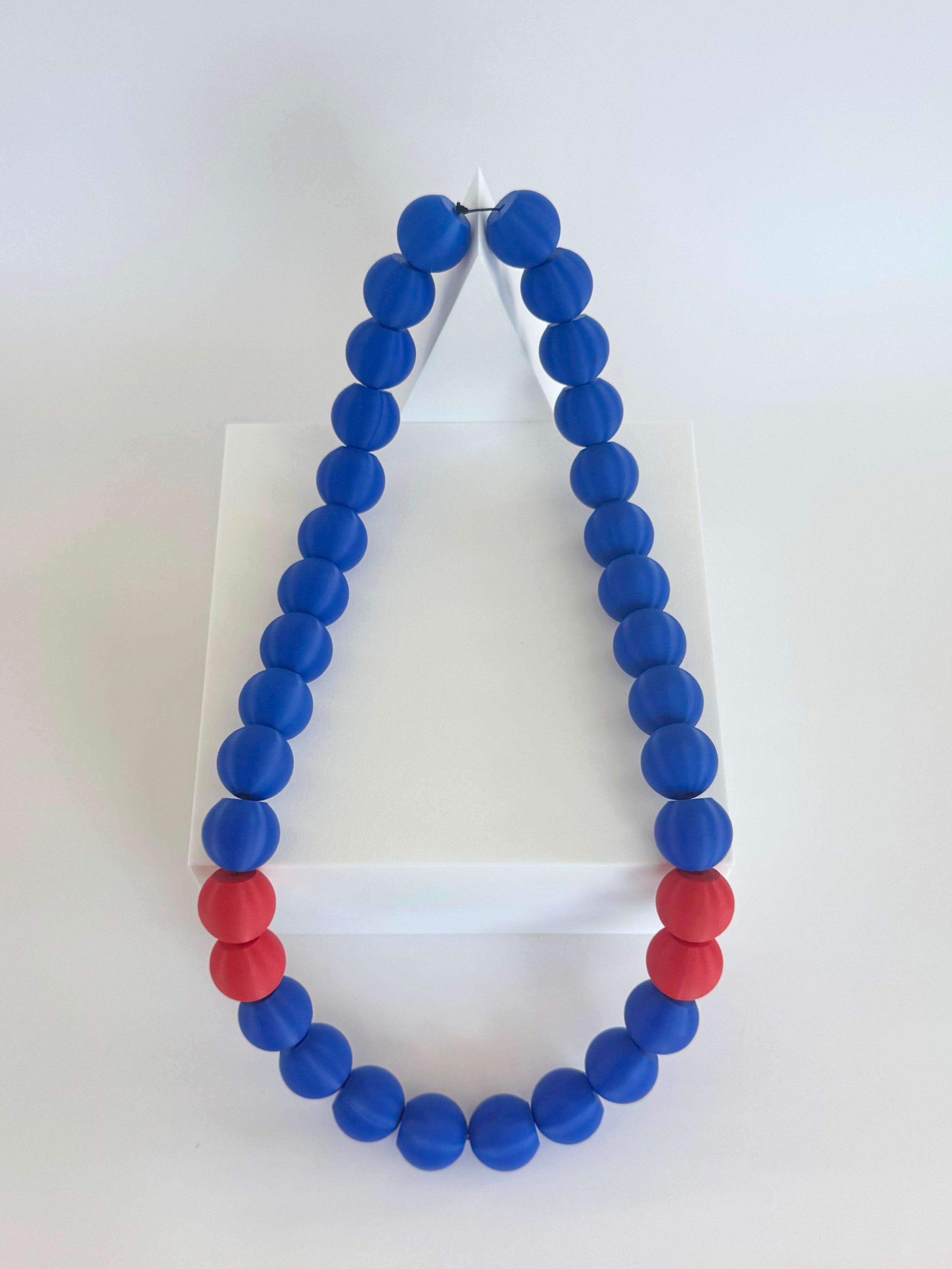 Blue + Red Stripes Bubble Chain