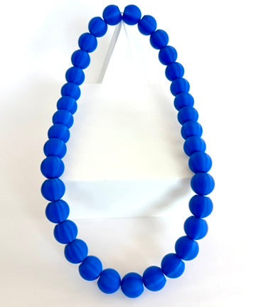 Solid Blue Bubble Chain necklace