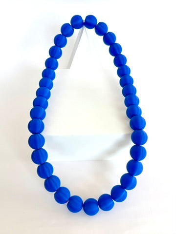 Solid Blue Bubble Chain necklace