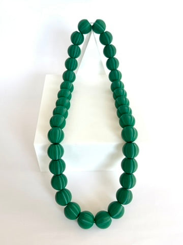 Solid Hunter Green Bubble Chain necklace