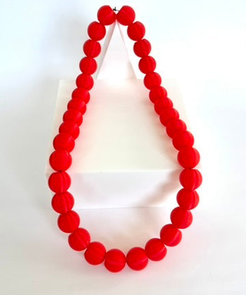 Solid Red Bubble Chain necklace