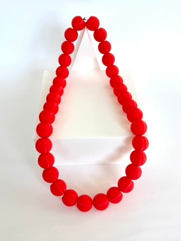 Solid Red Bubble Chain necklace