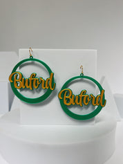Buford Wolves Hoop Earrings image 2