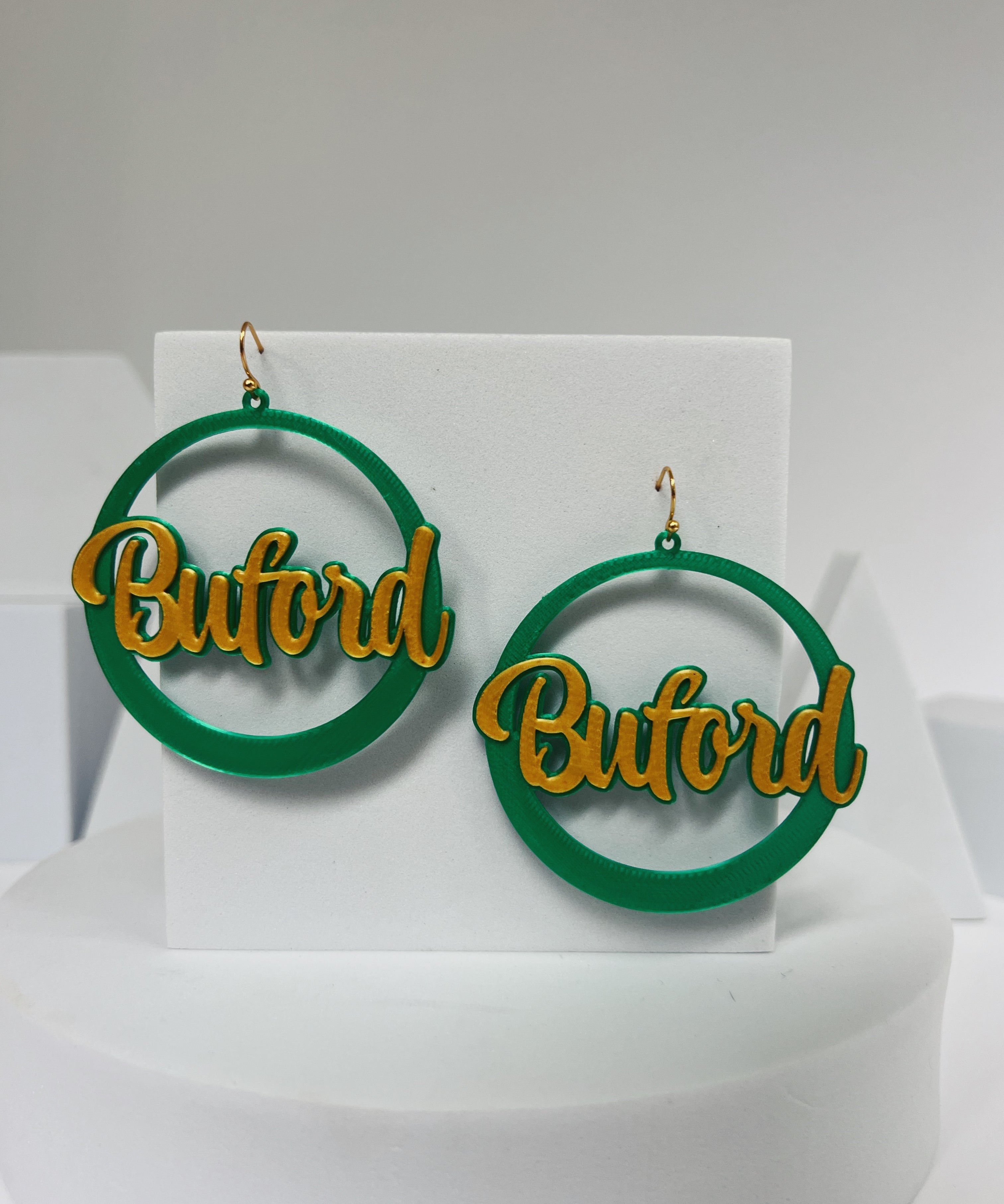Buford Wolves Hoop Earrings image 2
