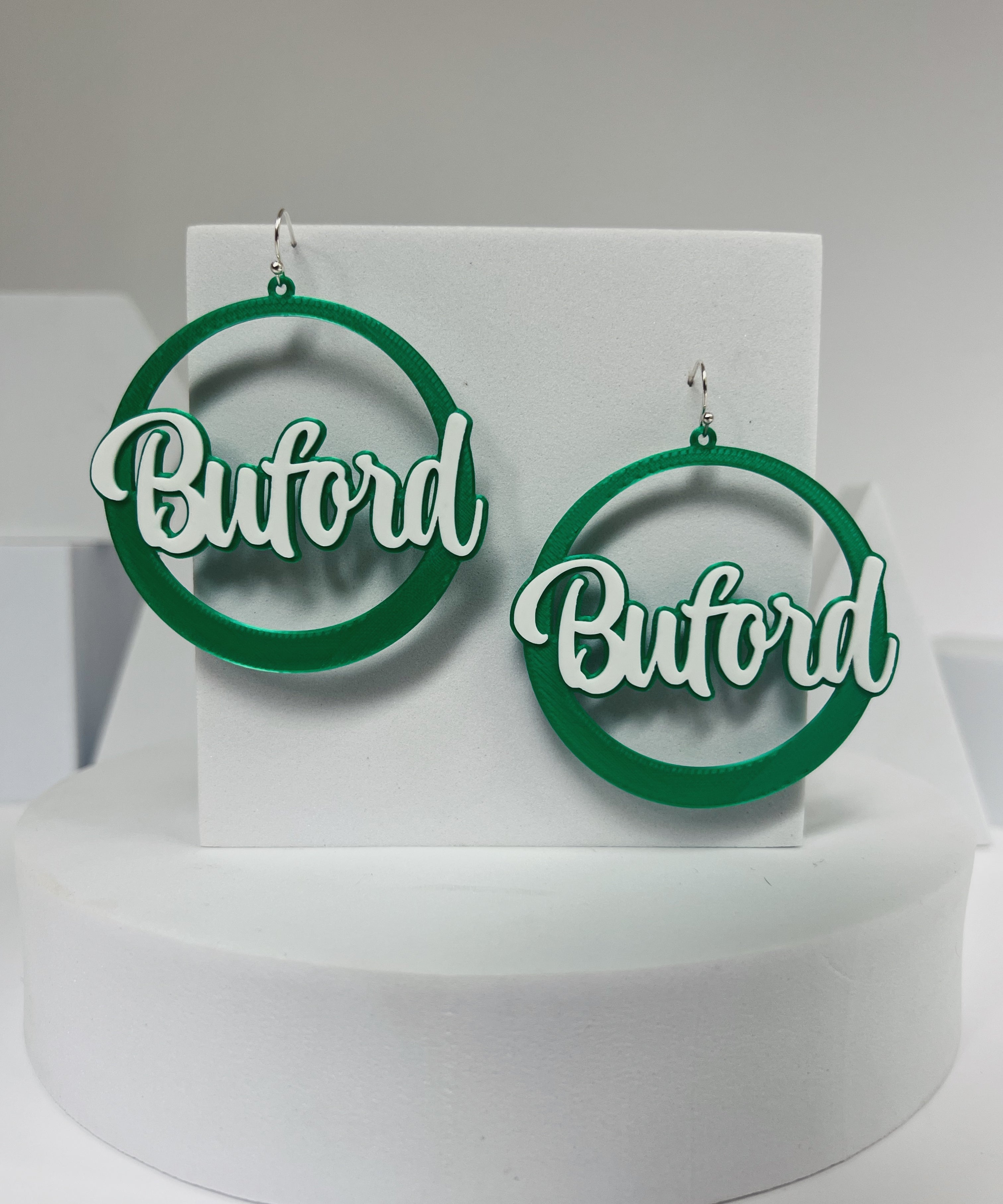 Buford Wolves Hoop Earrings image 3