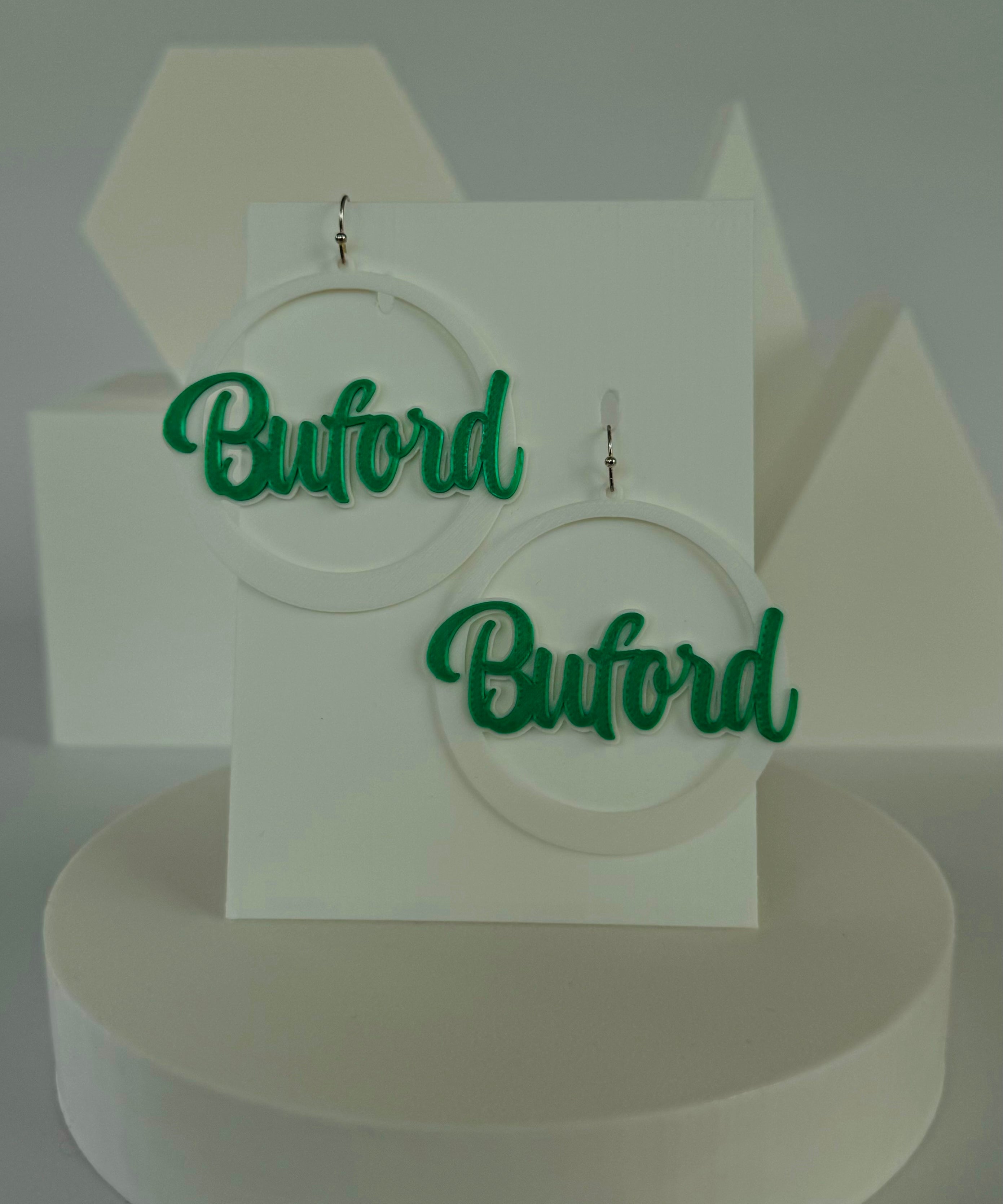 Buford Wolves Hoop Earrings image 4