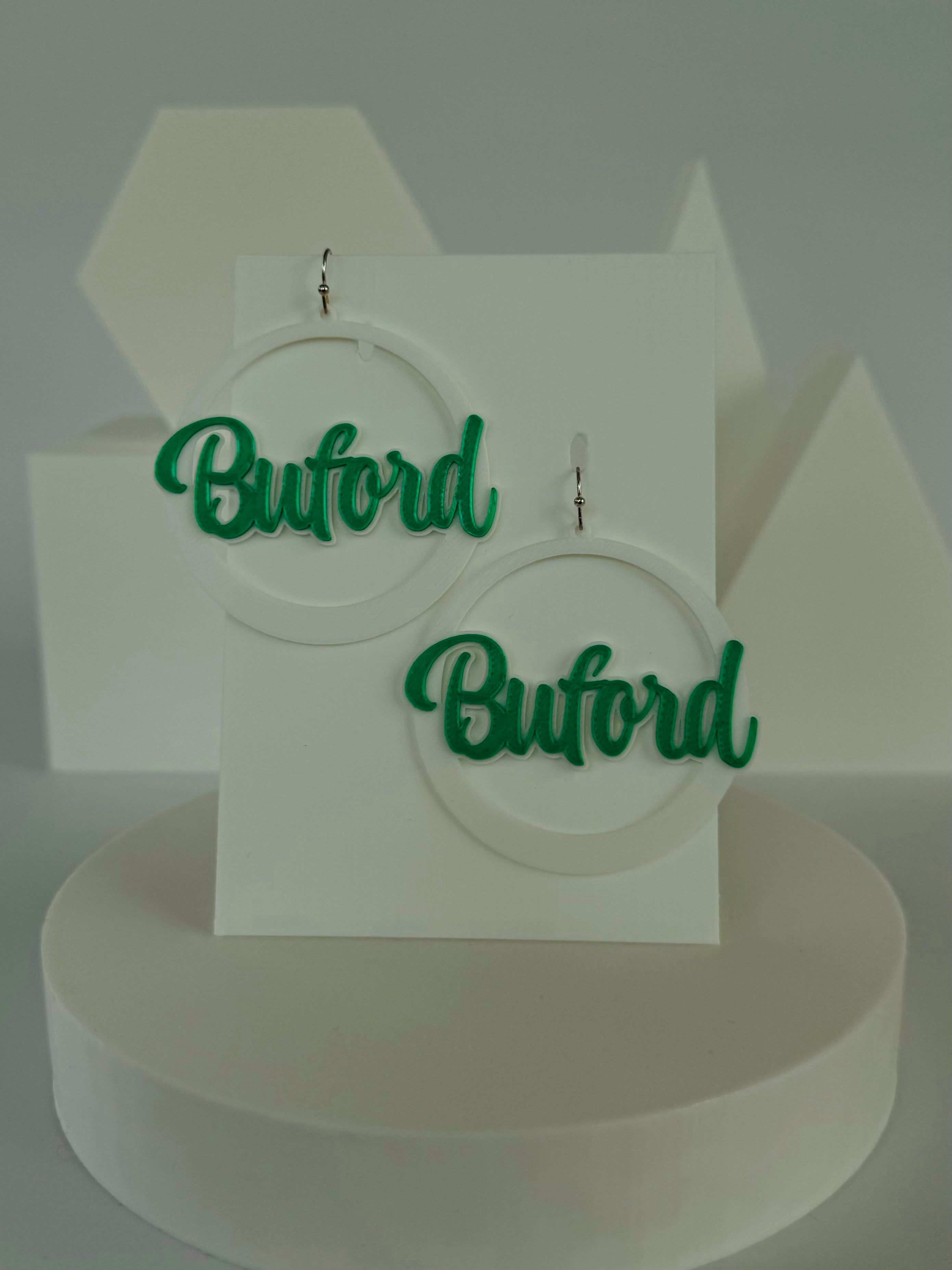 Buford Wolves Hoop Earrings image 4