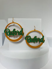 Buford Wolves Hoop Earrings