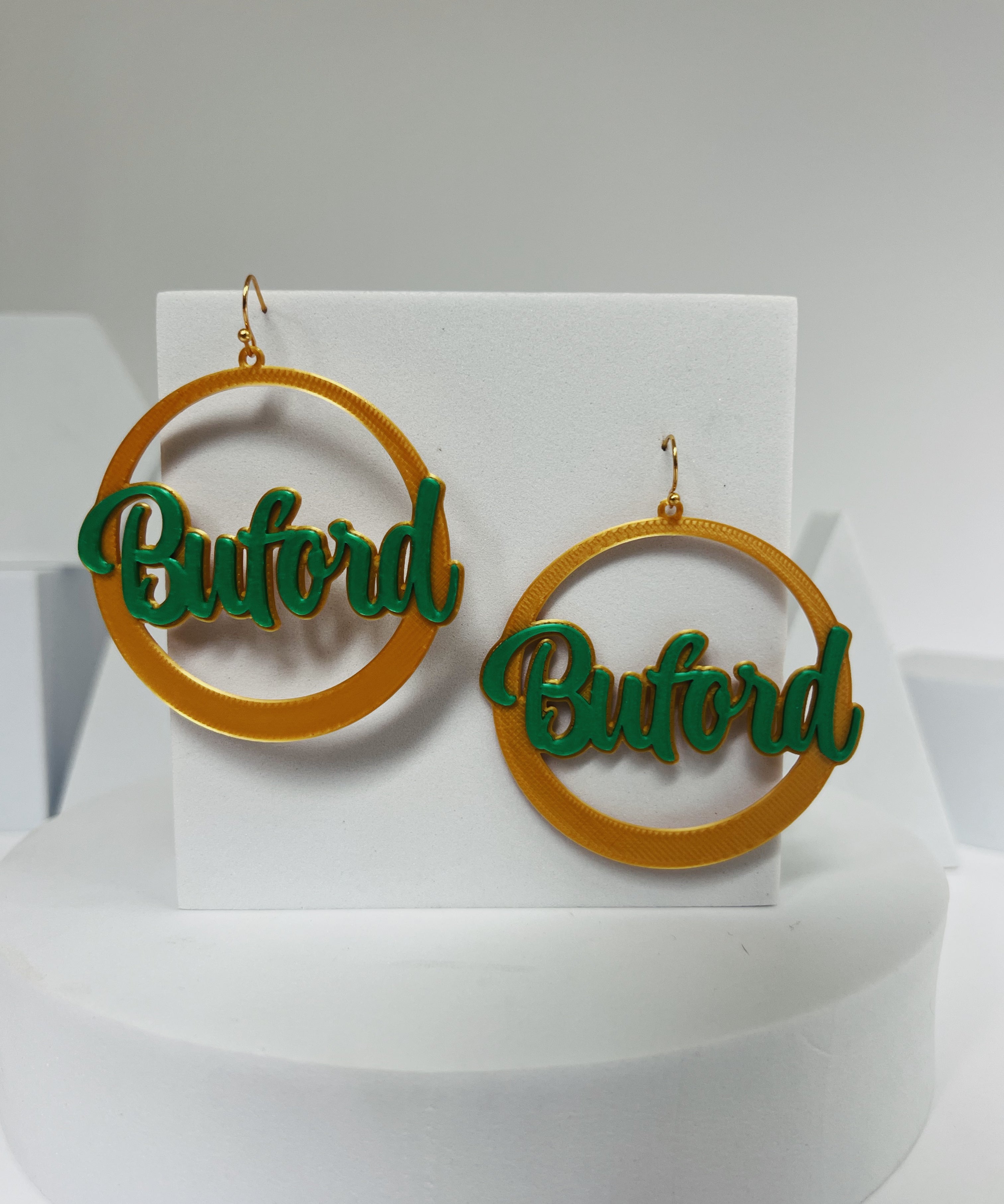 Buford Wolves Hoop Earrings