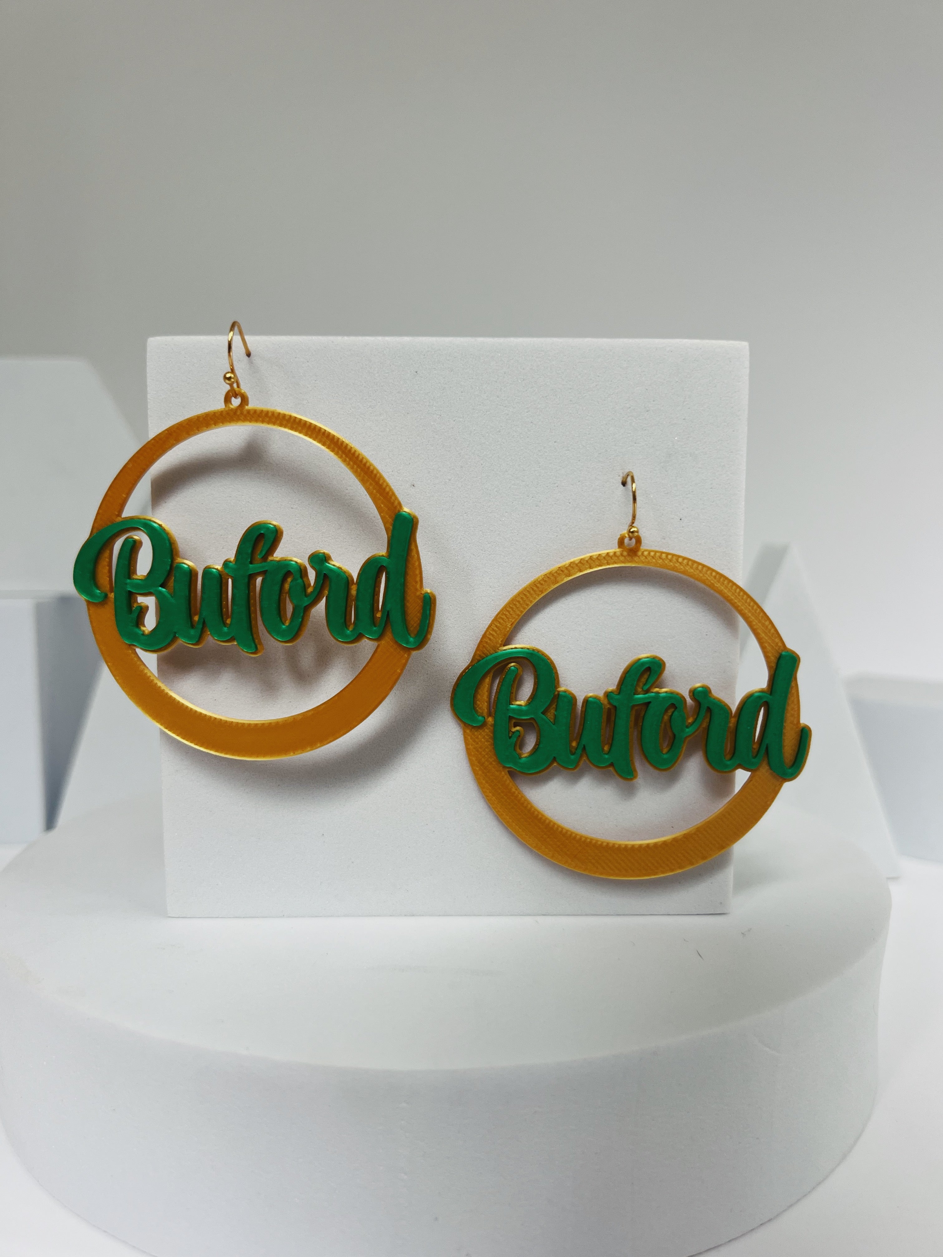 Buford Wolves Hoop Earrings