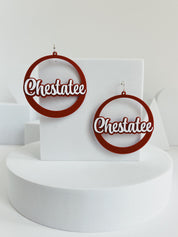 Chestatee War Eagles hoop earrings