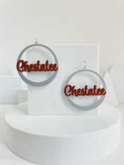 Chestatee War Eagles hoop earrings