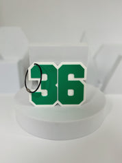Custom Jersey Number Bag Tag – view 1