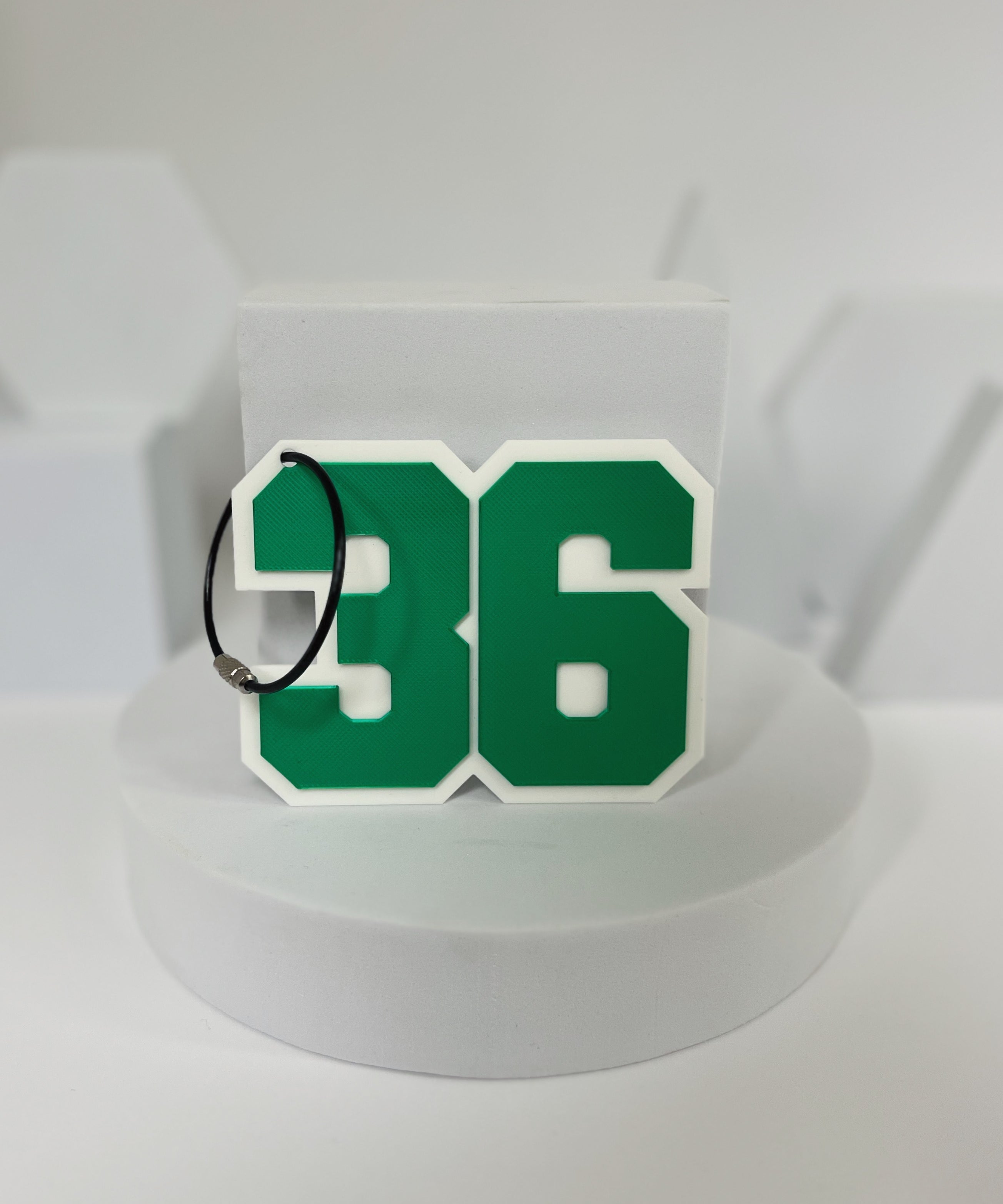 Custom Jersey Number Bag Tag – view 1