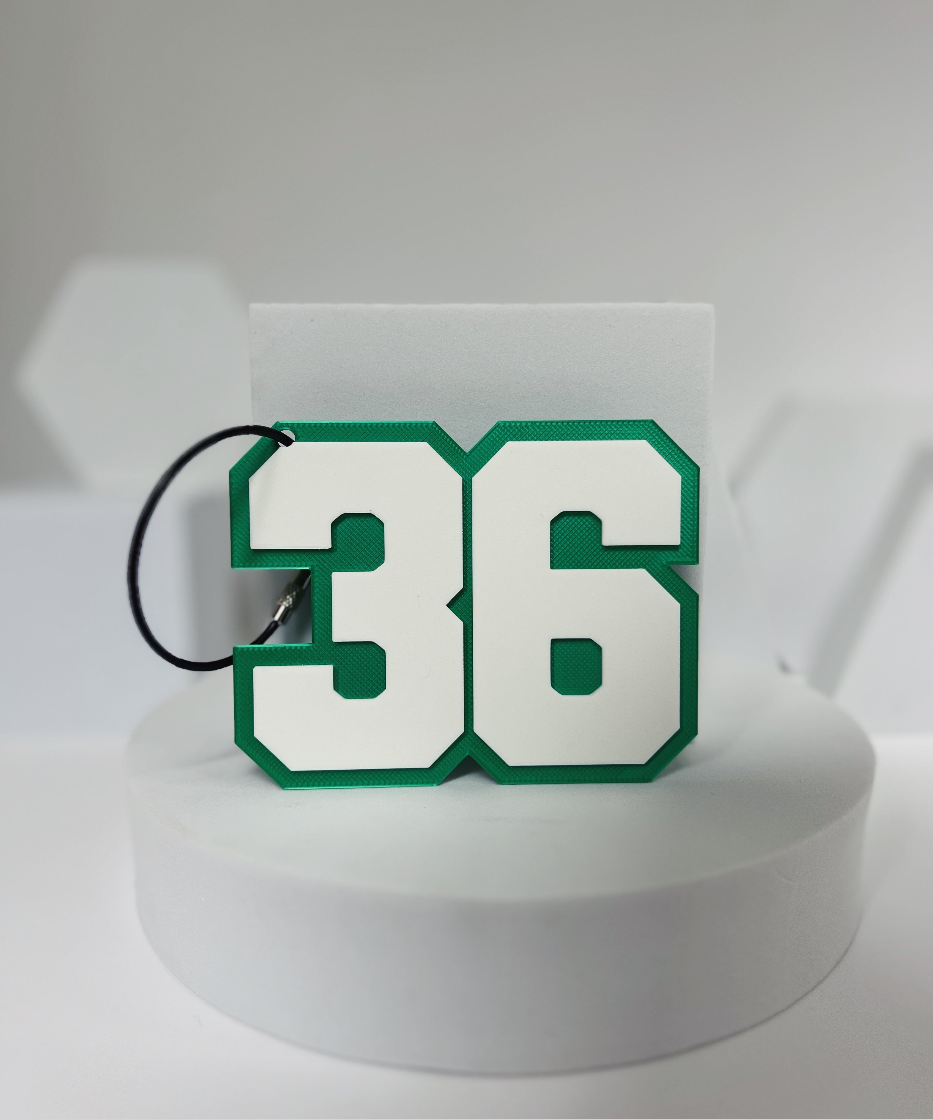 Custom Jersey Number Bag Tag – view 2