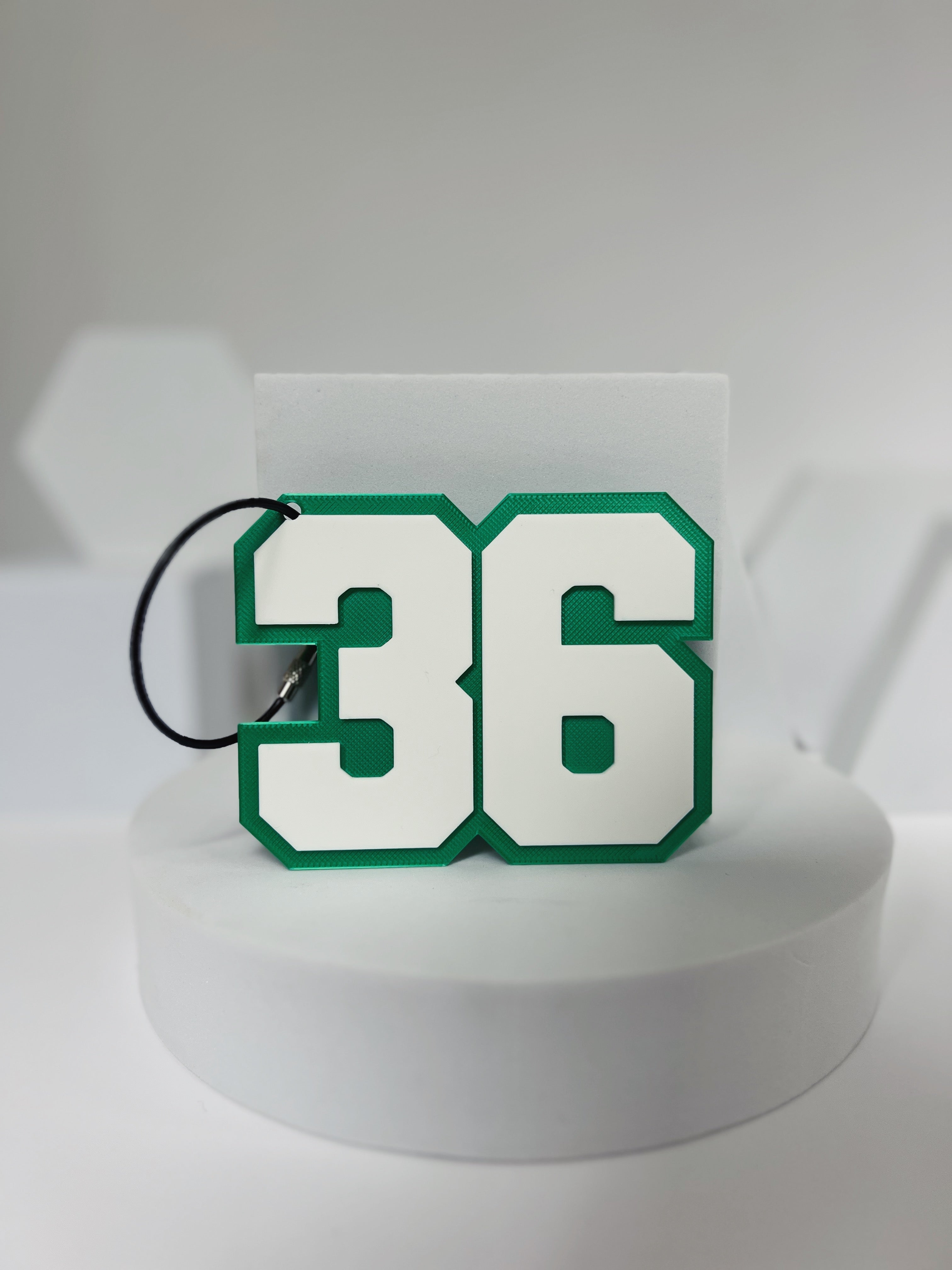 Custom Jersey Number Bag Tag – view 2