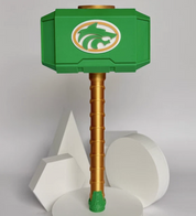 Green and gold custom school spirit hammer