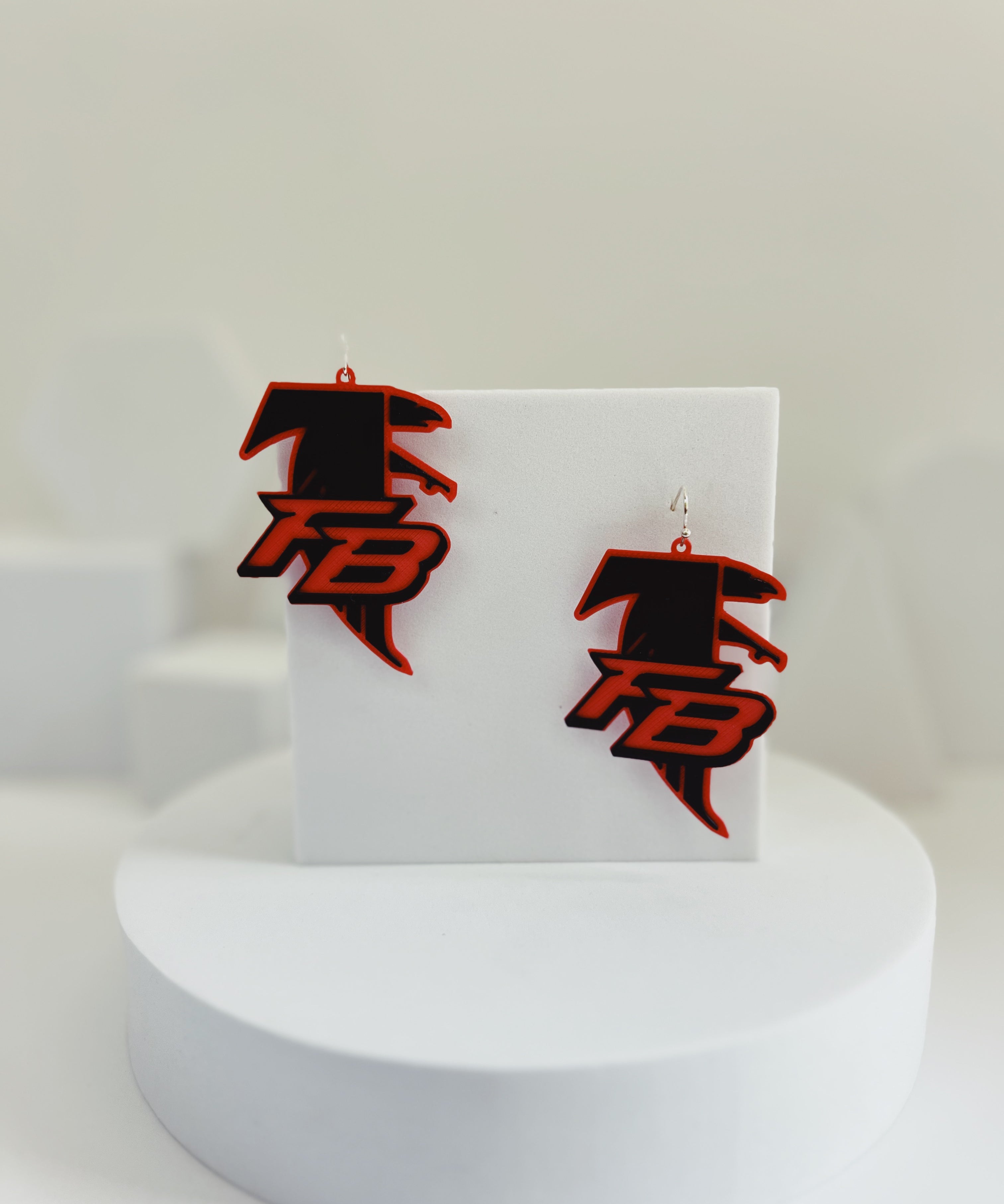 Flowery Branch Falcons Earrings FB Falcon
