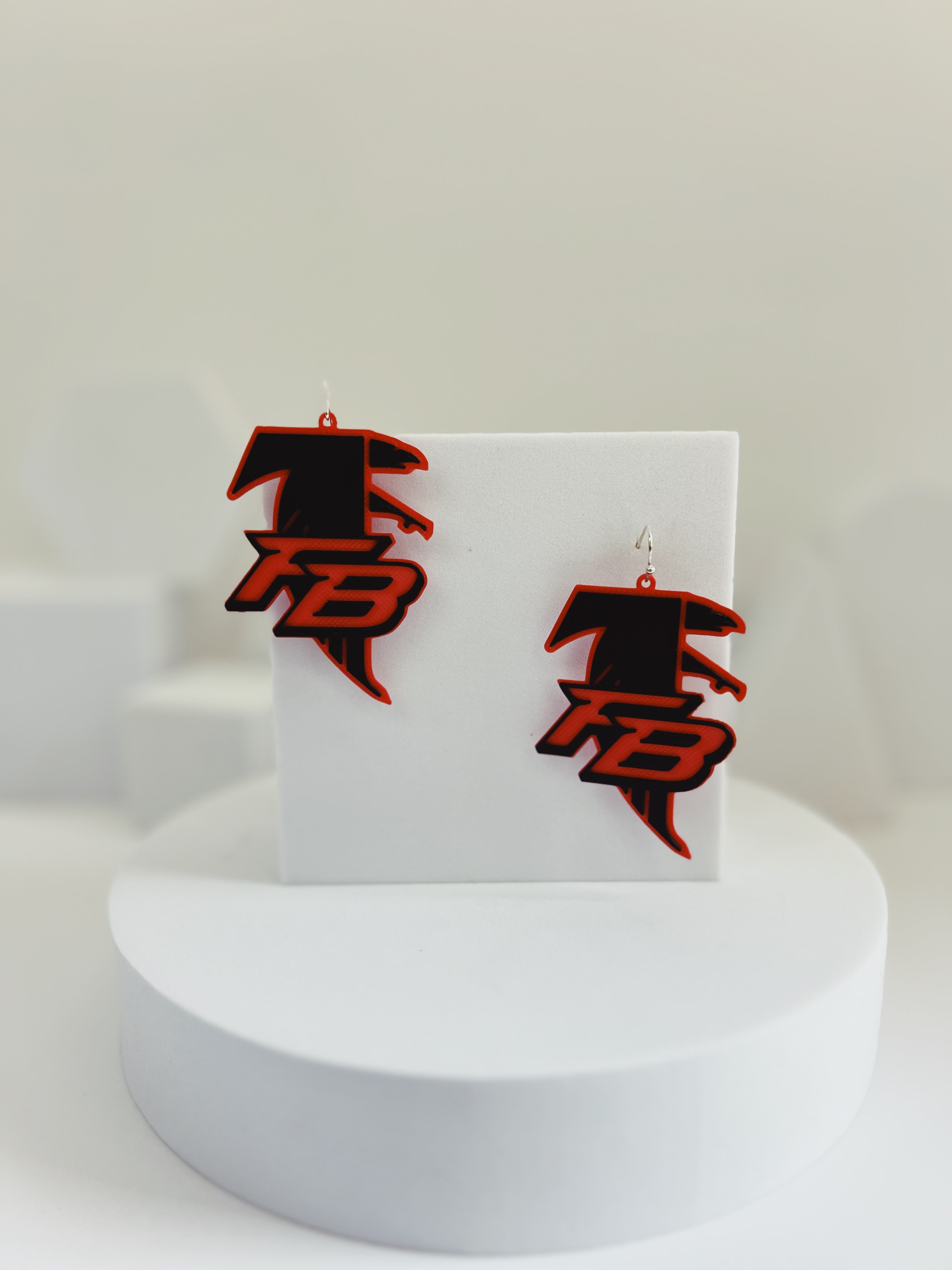 Flowery Branch Falcons Earrings FB Falcon