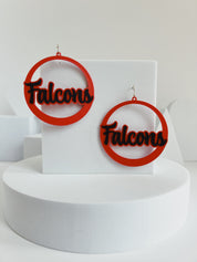 Flowery Branch Falcons Hoop Earrings – view 1