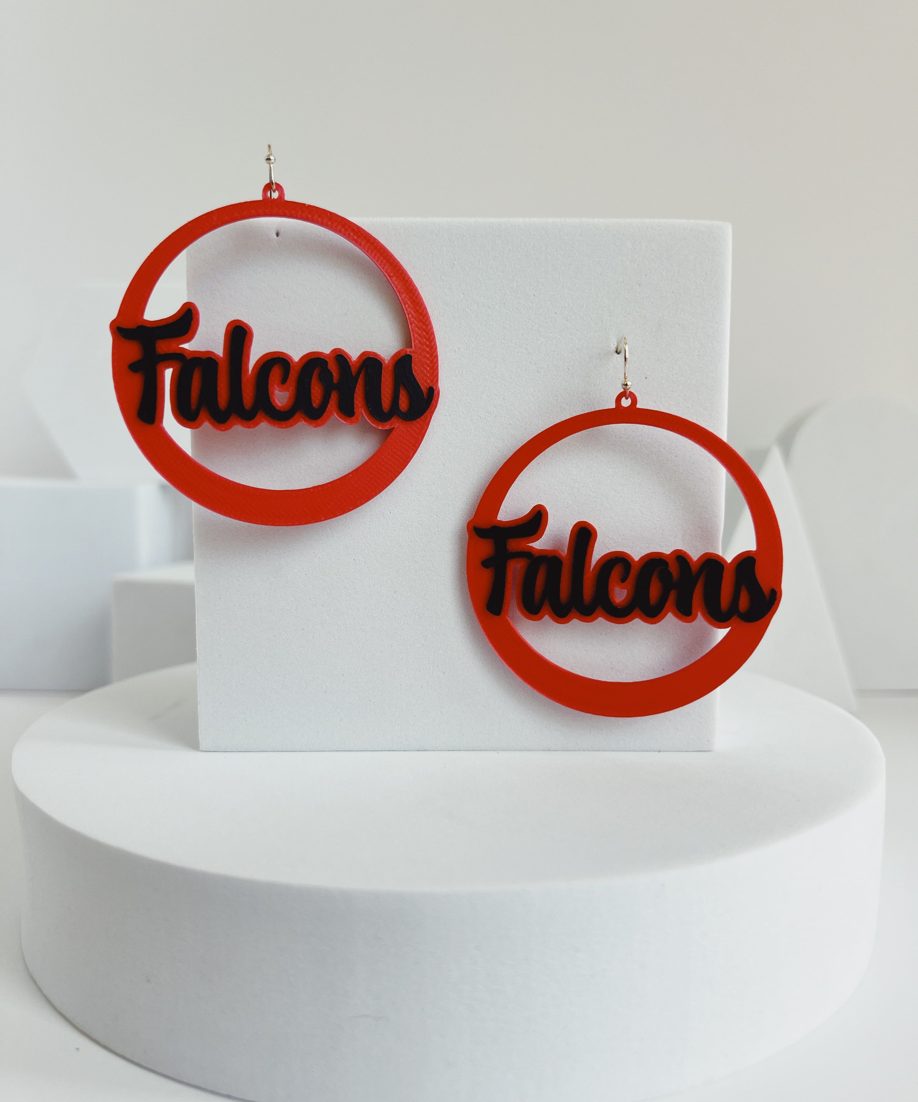 Flowery Branch Falcons Hoop Earrings – view 1