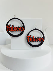 Flowery Branch Falcons Hoop Earrings – view 2