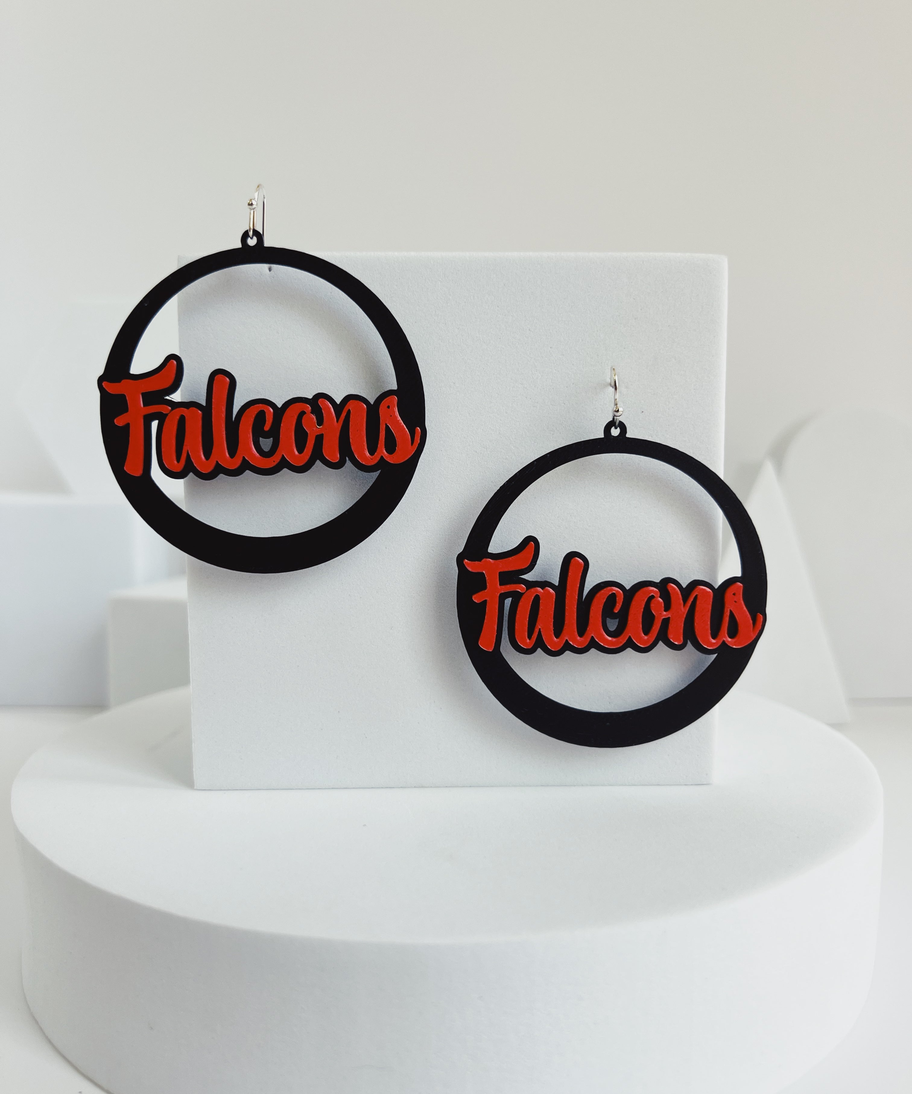 Flowery Branch Falcons Hoop Earrings – view 2