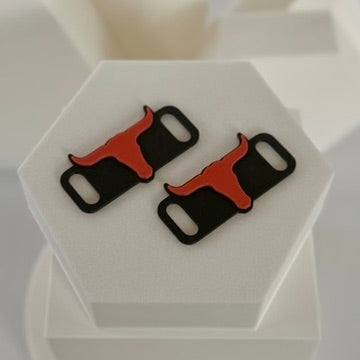 lanier longhorns logo lace huggers 2