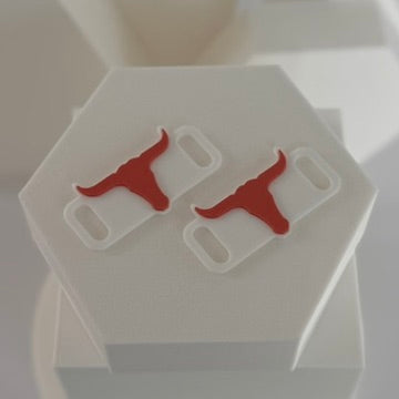 lanier longhorns logo lace huggers