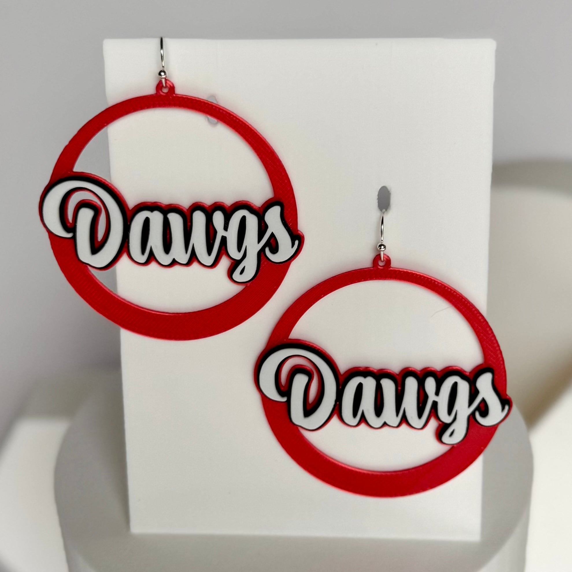 North Gwinnett Bulldogs Dawgs Hoop Earrings