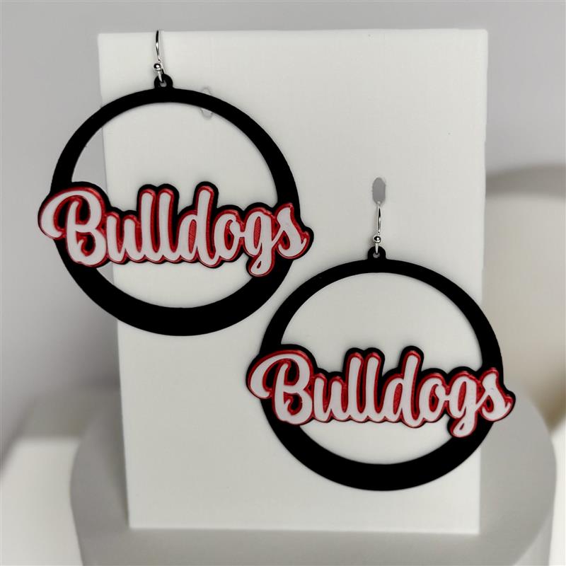 North Gwinnett Bulldogs Hoop Earrings