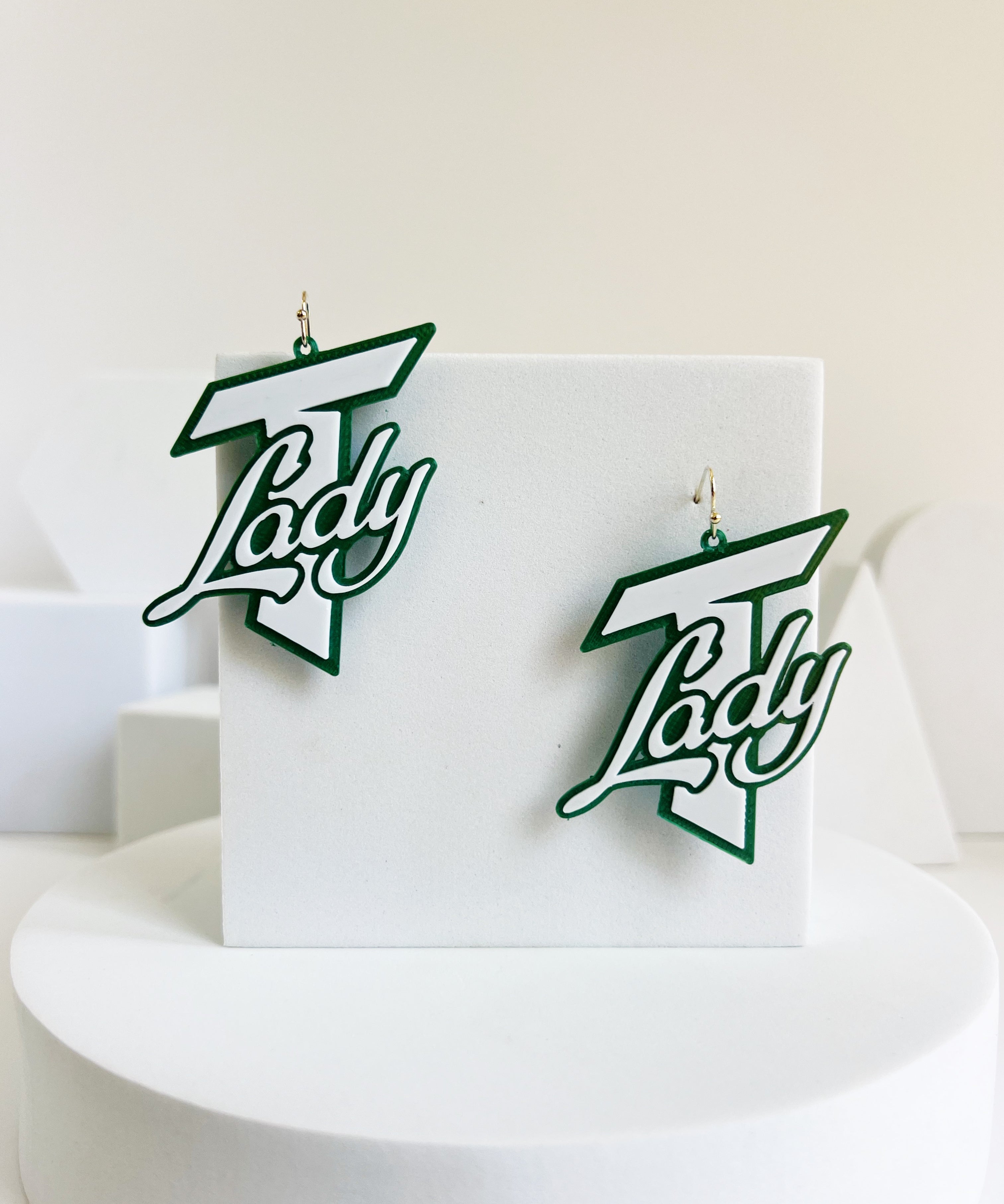 North Hall Trojans Earrings Lady T
