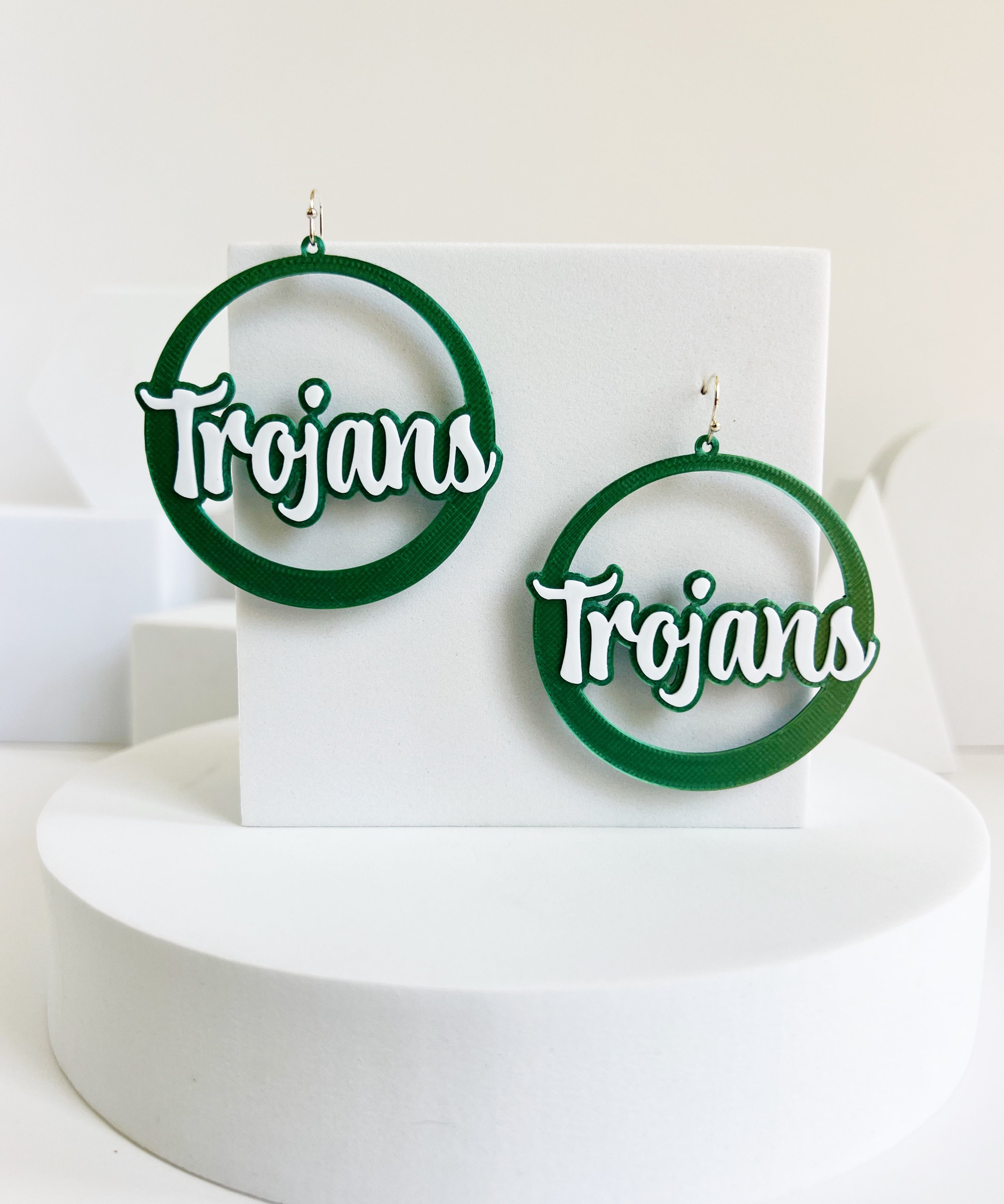 North Hall Trojans Hoop Earrings – view 2