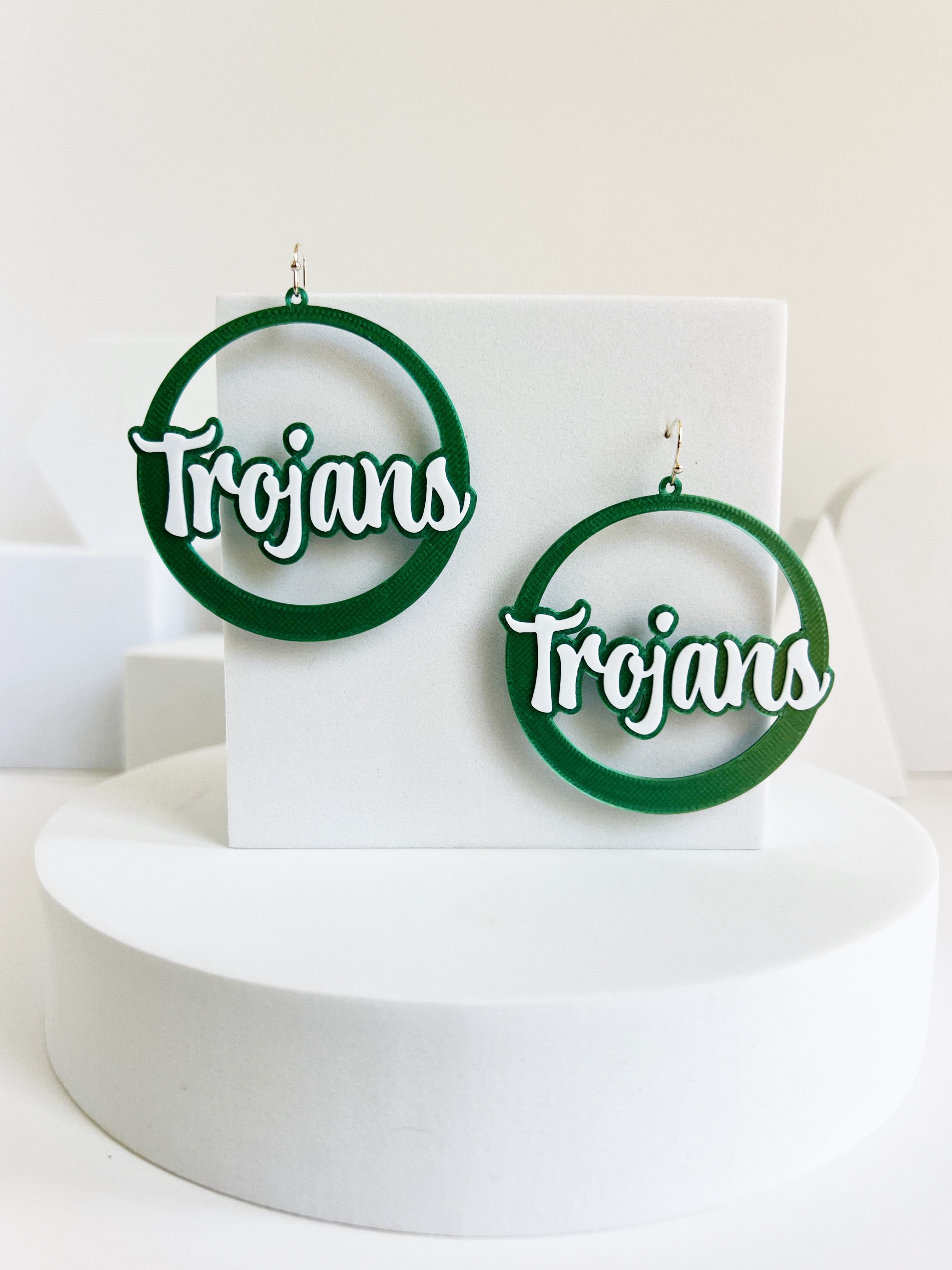 North Hall Trojans Hoop Earrings – view 2