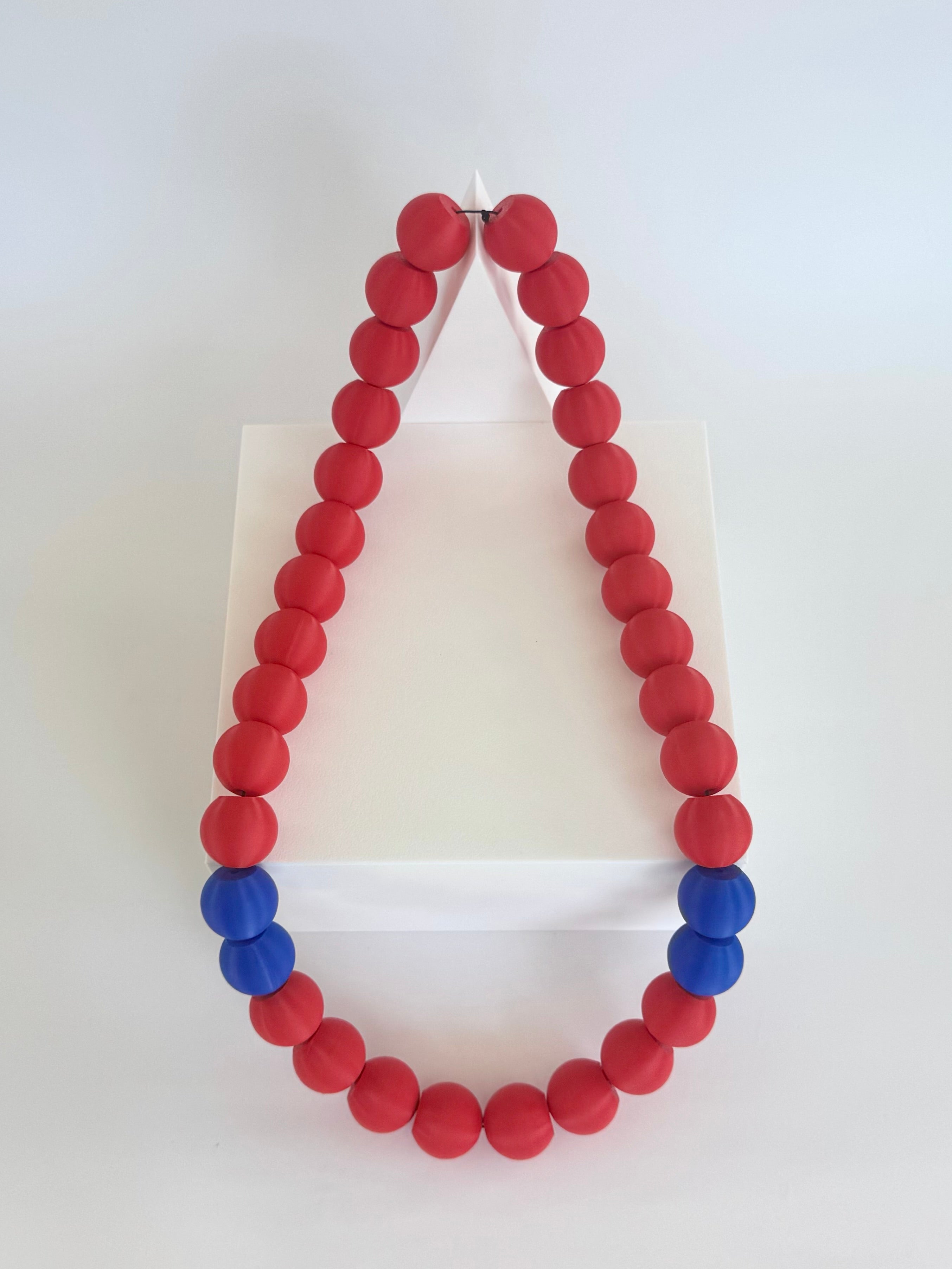 Red + Blue Stripes Bubble Chain