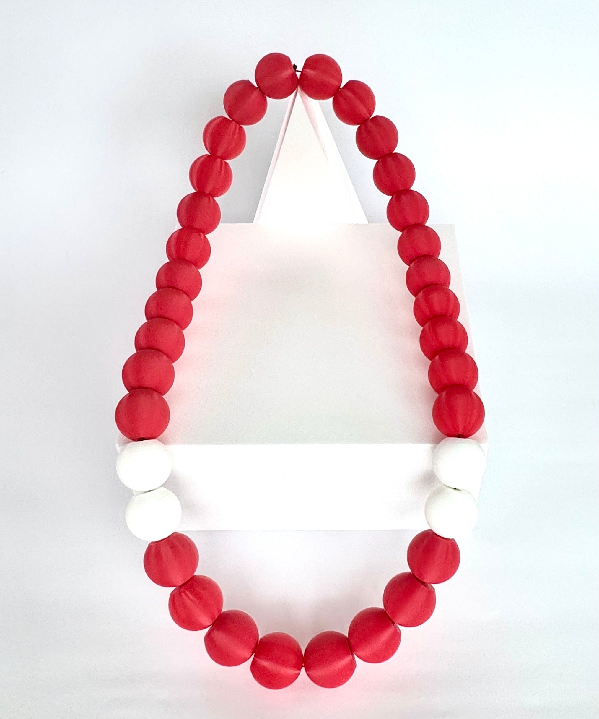 Red + White Stripes Bubble Chain