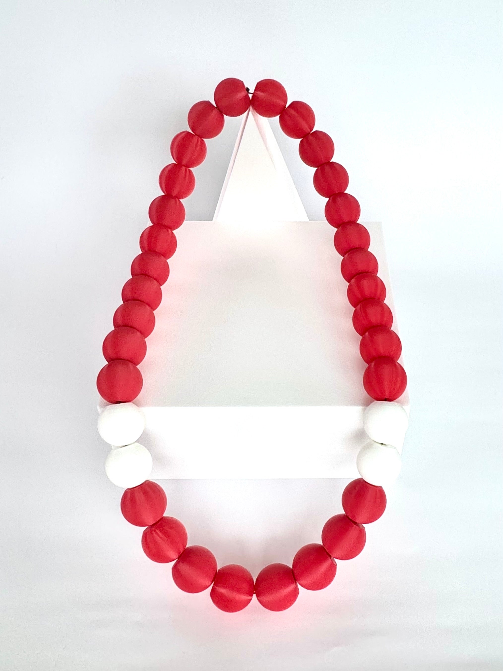 Red + White Stripes Bubble Chain
